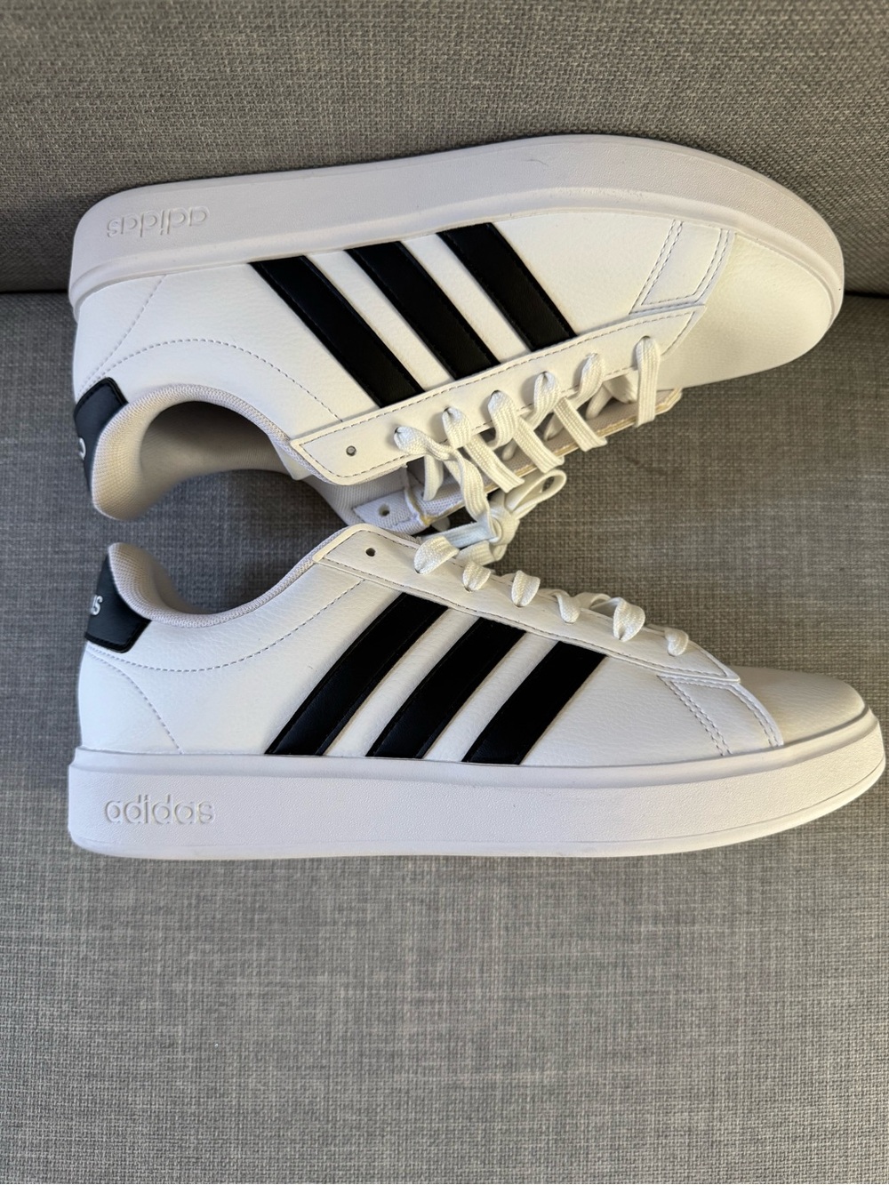 adidas White Sneakers with Black Accents - Never Worn! - Picture 5 of 6